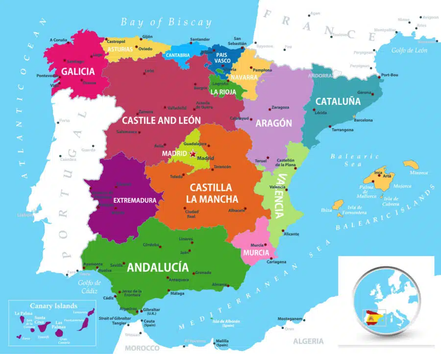 Mapa España provincias