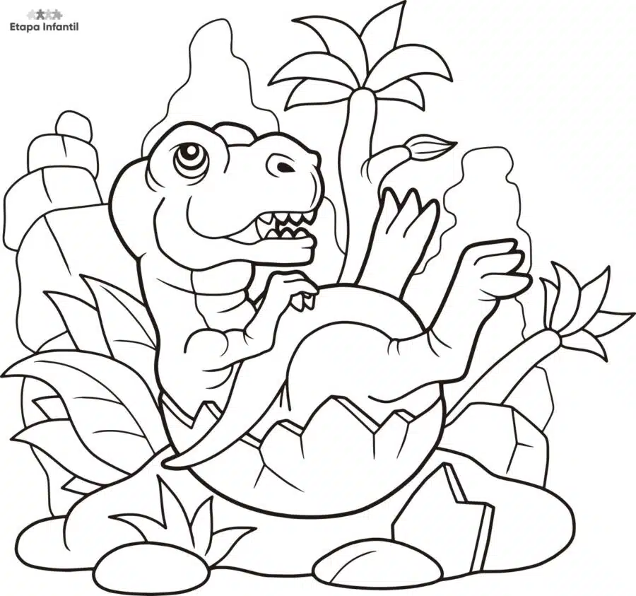 Dibujo bebé dinosaurio