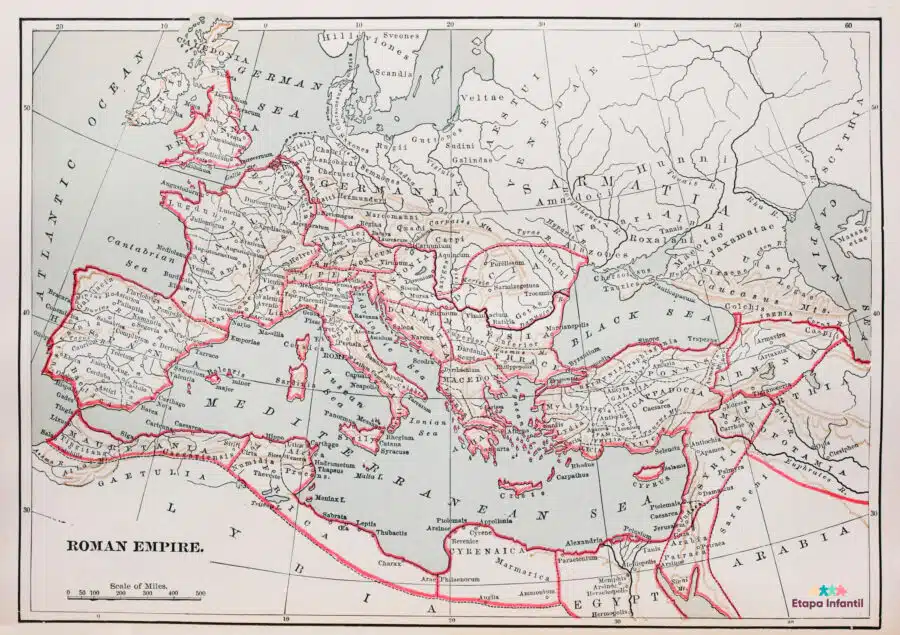Mapa político del Imperio romano para imprimir