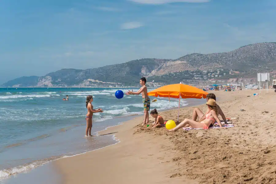 Playa del Baixador, en Castelldefels, Barcelona